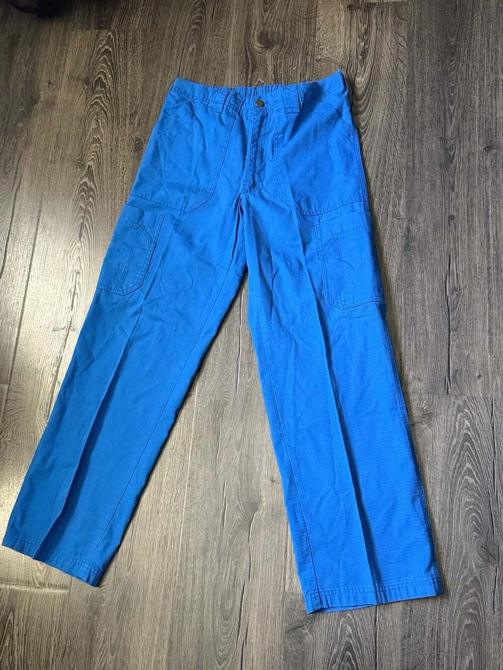 Carhartt Men's Blue Utility Ripstop Cargo Work Pants w/ Elastic Waist